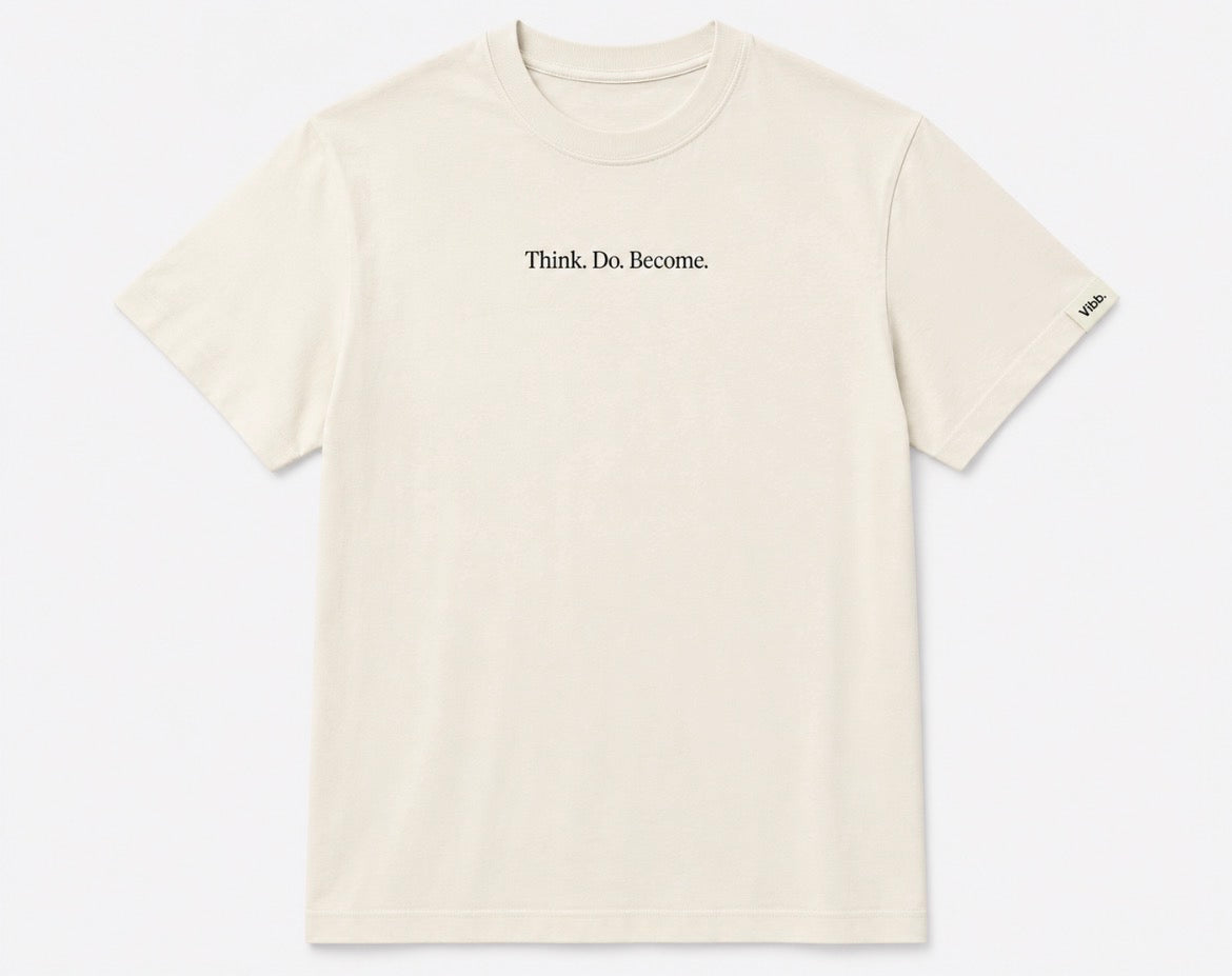 Kortärmad t-shirt Cream
