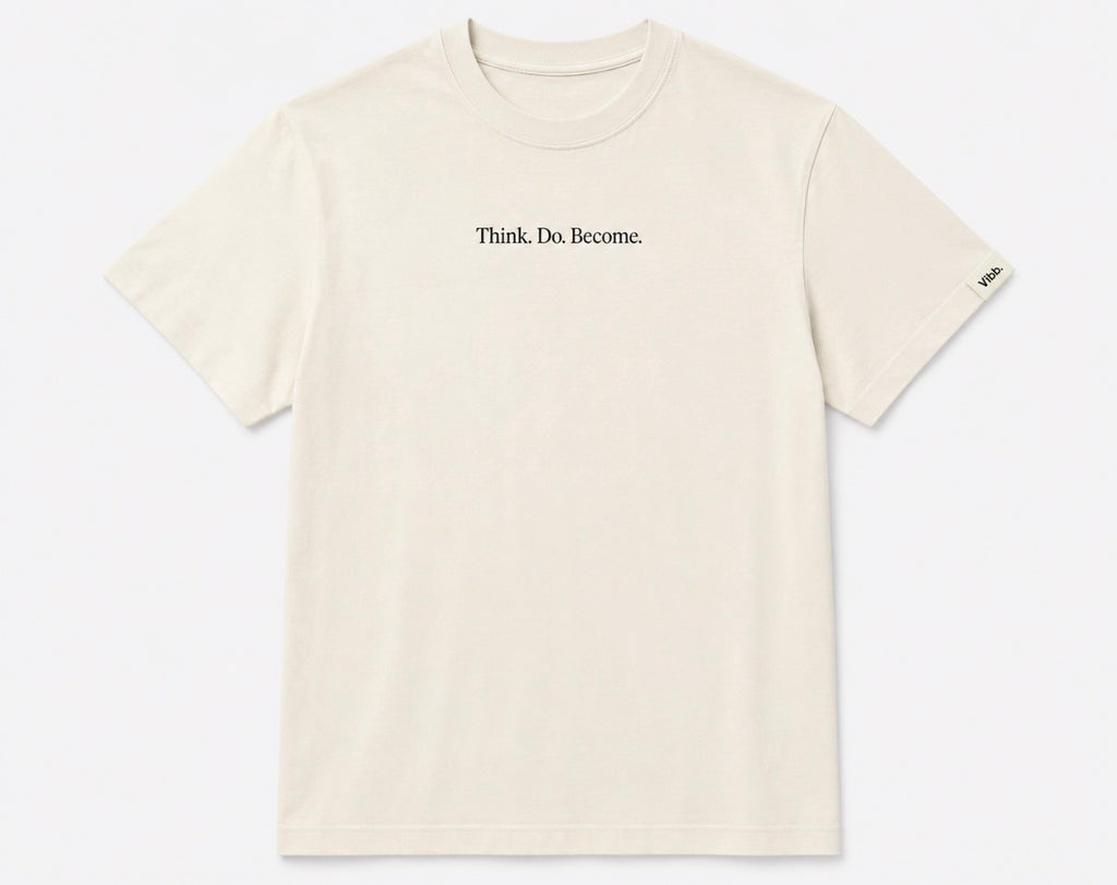 Kortärmad t-shirt Cream